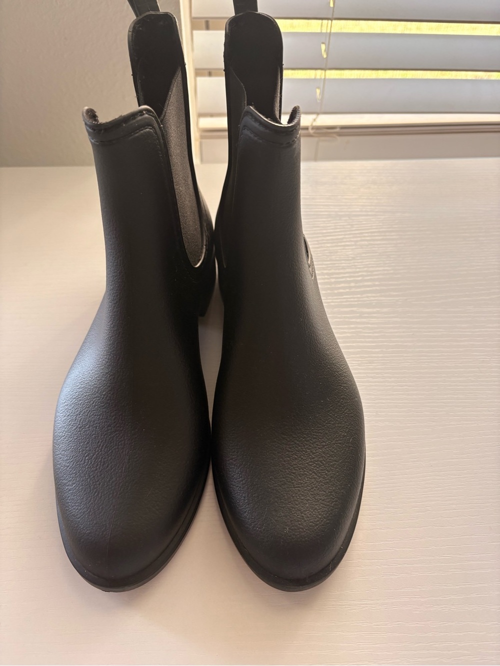 Black Women's Chelsea Rain Boots - Sleek Waterproof Style